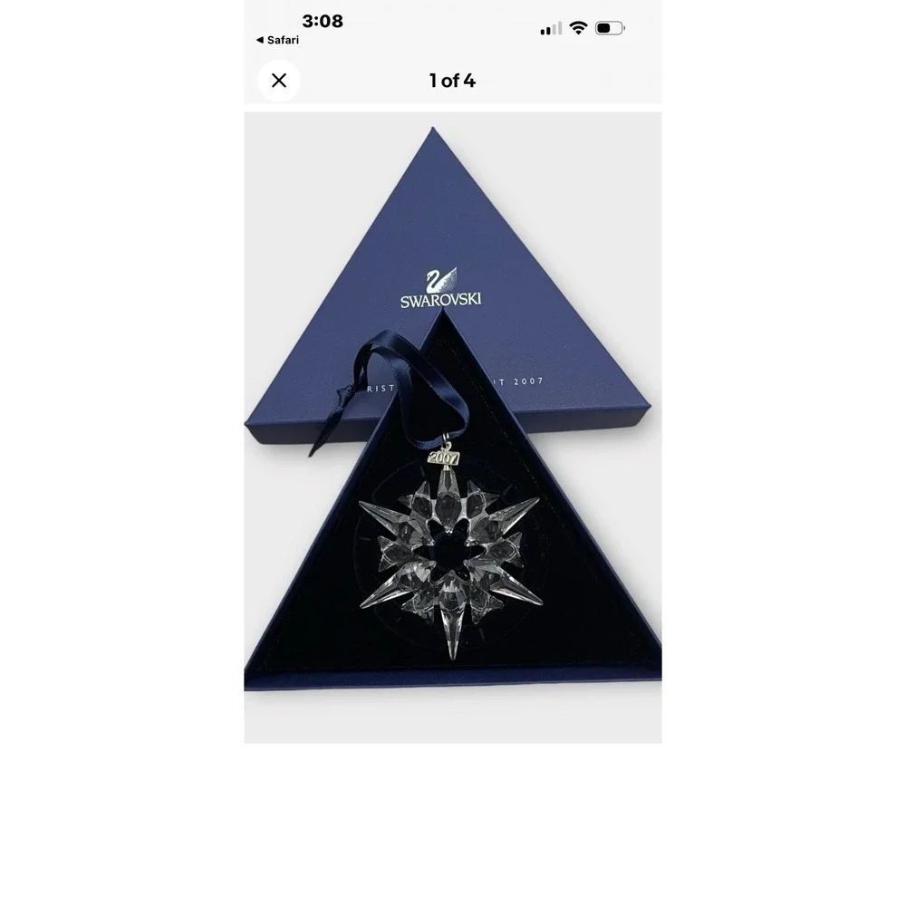 Swarovski 2007 Annual Edition Christmas Ornament Crystal Snowflake